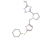 5-(1-{[5-(cyclohexylthio)-2-furyl]methyl}pyrrolidin-2-yl)-3-methyl-1H-1,2,4-triazole