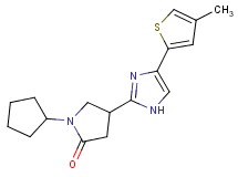1-cyclopentyl-4-[4-(4-methyl-2-thienyl)-1H-imidazol-2-yl]-2-pyrrolidinone