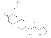 2-(2-hydroxyethyl)-9-[1-methyl-2-oxo-2-(1-pyrrolidinyl)ethyl]-2,9-diazaspiro[5.5]undecan-3-one