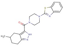 2-{4-[(5-methyl-4,5,6,7-tetrahydro-2H-indazol-3-yl)carbonyl]-1-piperazinyl}-1,3-benzothiazole