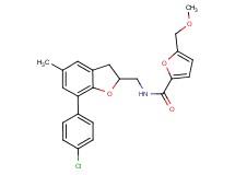 N-{[7-(4-chlorophenyl)-5-methyl-2,3-dihydro-1-benzofuran-2-yl]methyl}-5-(methoxymethyl)-2-furamide
