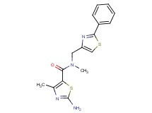 2-amino-N,4-dimethyl-N-[(2-phenyl-1,3-thiazol-4-yl)methyl]-1,3-thiazole-5-carboxamide