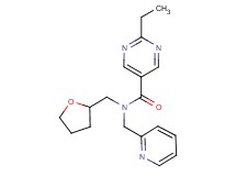 2-ethyl-N-(pyridin-2-ylmethyl)-N-(tetrahydrofuran-2-ylmethyl)pyrimidine-5-carboxamide