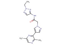 2-[4-(3,6-dimethylpyrazin-2-yl)-1H-pyrazol-1-yl]-N-(2-ethyl-2H-1,2,3-triazol-4-yl)acetamide