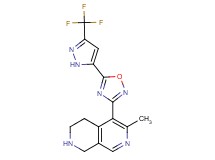 6-methyl-5-{5-[3-(trifluoromethyl)-1H-pyrazol-5-yl]-1,2,4-oxadiazol-3-yl}-1,2,3,4-tetrahydro-2,7-naphthyridine hydrochloride
