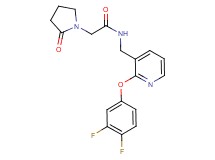 N-{[2-(3,4-difluorophenoxy)-3-pyridinyl]methyl}-2-(2-oxo-1-pyrrolidinyl)acetamide