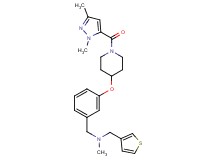 1-[3-({1-[(1,3-dimethyl-1H-pyrazol-5-yl)carbonyl]-4-piperidinyl}oxy)phenyl]-N-methyl-N-(3-thienylmethyl)methanamine