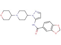 N-{1-[1-(tetrahydro-2H-pyran-4-yl)-4-piperidinyl]-1H-pyrazol-5-yl}-1,3-benzodioxole-5-carboxamide