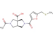 (3aR*,6aR*)-2-acetyl-5-{5-[(methylthio)methyl]-2-furoyl}hexahydropyrrolo[3,4-c]pyrrole-3a(1H)-carboxylic acid