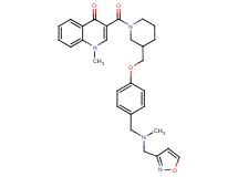 3-({3-[(4-{[(3-isoxazolylmethyl)(methyl)amino]methyl}phenoxy)methyl]-1-piperidinyl}carbonyl)-1-methyl-4(1H)-quinolinone
