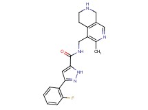 3-(2-fluorophenyl)-N-[(3-methyl-5,6,7,8-tetrahydro-2,7-naphthyridin-4-yl)methyl]-1H-pyrazole-5-carboxamide