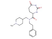 N-[(1-methylpiperidin-4-yl)methyl]-2,7-dioxo-N-(2-phenylethyl)-1,3-diazepane-4-carboxamide