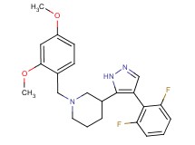 3-[4-(2,6-difluorophenyl)-1H-pyrazol-5-yl]-1-(2,4-dimethoxybenzyl)piperidine