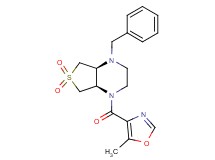 (4aR*,7aS*)-1-benzyl-4-[(5-methyl-1,3-oxazol-4-yl)carbonyl]octahydrothieno[3,4-b]pyrazine 6,6-dioxide