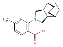 2-[(1R*,2R*,6S*,7S*)-4-azatricyclo[5.2.2.0~2,6~]undec-4-yl]-6-methylnicotinic acid