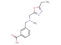 3-{[[(5-ethyl-1,3,4-oxadiazol-2-yl)methyl](methyl)amino]methyl}benzoic acid