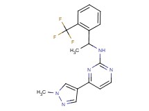 4-(1-methyl-1H-pyrazol-4-yl)-N-{1-[2-(trifluoromethyl)phenyl]ethyl}pyrimidin-2-amine