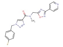 1-(4-fluorobenzyl)-N-methyl-N-{[3-(4-pyridinyl)-1,2,4-oxadiazol-5-yl]methyl}-1H-1,2,3-triazole-4-carboxamide