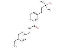 N-[(5-ethyl-2-pyridinyl)methyl]-3-(3-hydroxy-3-methylbutyl)benzamide