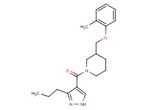 3-[(2-methylphenoxy)methyl]-1-[(3-propyl-1H-pyrazol-4-yl)carbonyl]piperidine