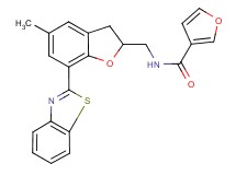 N-{[7-(1,3-benzothiazol-2-yl)-5-methyl-2,3-dihydro-1-benzofuran-2-yl]methyl}-3-furamide