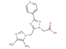 {5-[(4,5-dimethyl-1H-imidazol-1-yl)methyl]-3-pyridin-4-yl-1H-1,2,4-triazol-1-yl}acetic acid