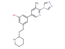 3-[5-methyl-6-(4H-1,2,4-triazol-4-yl)pyridin-3-yl]-5-(2-piperidin-2-ylethyl)phenol