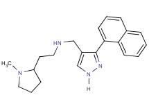 2-(1-methyl-2-pyrrolidinyl)-N-{[3-(1-naphthyl)-1H-pyrazol-4-yl]methyl}ethanamine