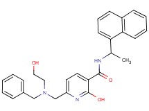 6-{[benzyl(2-hydroxyethyl)amino]methyl}-2-hydroxy-N-[1-(1-naphthyl)ethyl]nicotinamide