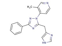 4-[5-(1H-imidazol-4-ylmethyl)-3-phenyl-1H-1,2,4-triazol-1-yl]-3-methylpyridine