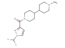 1-{[1-(difluoromethyl)-1H-pyrazol-3-yl]carbonyl}-1'-methyl-4,4'-bipiperidine
