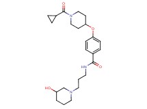 4-{[1-(cyclopropylcarbonyl)-4-piperidinyl]oxy}-N-[3-(3-hydroxy-1-piperidinyl)propyl]benzamide