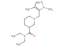 1-[(1,4-dimethyl-1H-pyrazol-5-yl)methyl]-N,N-diethylpiperidine-3-carboxamide