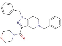 1,5-dibenzyl-3-(4-morpholinylcarbonyl)-4,5,6,7-tetrahydro-1H-pyrazolo[4,3-c]pyridine