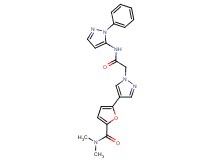 N,N-dimethyl-5-(1-{2-oxo-2-[(1-phenyl-1H-pyrazol-5-yl)amino]ethyl}-1H-pyrazol-4-yl)-2-furamide