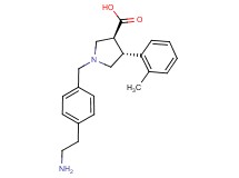 (3S*,4R*)-1-[4-(2-aminoethyl)benzyl]-4-(2-methylphenyl)pyrrolidine-3-carboxylic acid