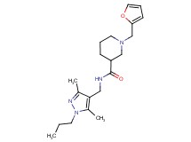 N-[(3,5-dimethyl-1-propyl-1H-pyrazol-4-yl)methyl]-1-(2-furylmethyl)-3-piperidinecarboxamide
