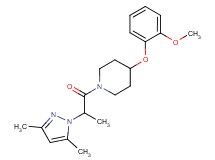 1-[2-(3,5-dimethyl-1H-pyrazol-1-yl)propanoyl]-4-(2-methoxyphenoxy)piperidine