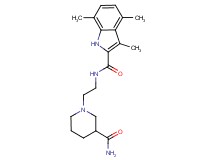 N-{2-[3-(aminocarbonyl)-1-piperidinyl]ethyl}-3,4,7-trimethyl-1H-indole-2-carboxamide