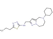 N-[(5-cyclohexyl-5,6,7,8-tetrahydro-4H-pyrazolo[1,5-a][1,4]diazepin-2-yl)methyl]-5-propyl-1,3,4-thiadiazol-2-amine