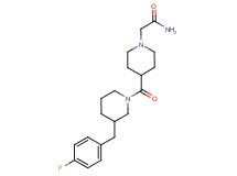 2-(4-{[3-(4-fluorobenzyl)-1-piperidinyl]carbonyl}-1-piperidinyl)acetamide