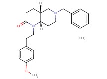 (4aR*,8aS*)-1-[2-(4-methoxyphenyl)ethyl]-6-(3-methylbenzyl)octahydro-1,6-naphthyridin-2(1H)-one