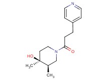 (3R*,4S*)-3,4-dimethyl-1-(3-pyridin-4-ylpropanoyl)piperidin-4-ol