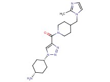 cis-4-[4-({4-[(2-methyl-1H-imidazol-1-yl)methyl]piperidin-1-yl}carbonyl)-1H-1,2,3-triazol-1-yl]cyclohexanamine