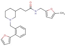 3-{1-[2-(2-furyl)benzyl]-3-piperidinyl}-N-[(5-methyl-2-furyl)methyl]propanamide