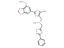 1-[2-(7-methoxy-1,3-benzodioxol-5-yl)-5-methyl-1,3-oxazol-4-yl]-N-methyl-N-[(3-phenyl-1,2,4-oxadiazol-5-yl)methyl]methanamine