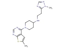 1-(6-methylthieno[2,3-d]pyrimidin-4-yl)-N-[2-(1-methyl-1H-1,2,4-triazol-5-yl)ethyl]piperidin-4-amine