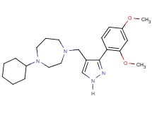 1-cyclohexyl-4-{[3-(2,4-dimethoxyphenyl)-1H-pyrazol-4-yl]methyl}-1,4-diazepane