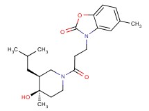 3-{3-[(3S*,4R*)-4-hydroxy-3-isobutyl-4-methylpiperidin-1-yl]-3-oxopropyl}-5-methyl-1,3-benzoxazol-2(3H)-one