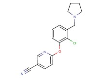 6-[2-chloro-3-(pyrrolidin-1-ylmethyl)phenoxy]nicotinonitrile